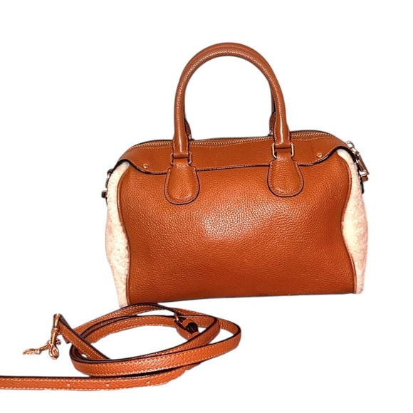 Coach Mini Bennett Brown Leather and Shearling Satchel (EUC) - Picture 2 of 16